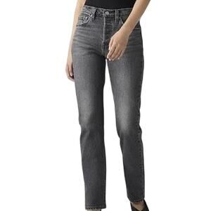 Levis 501 High Rise Classic Straight Leg, Button Fly Dark Gray - 30x30